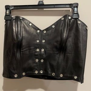 Leather bustier